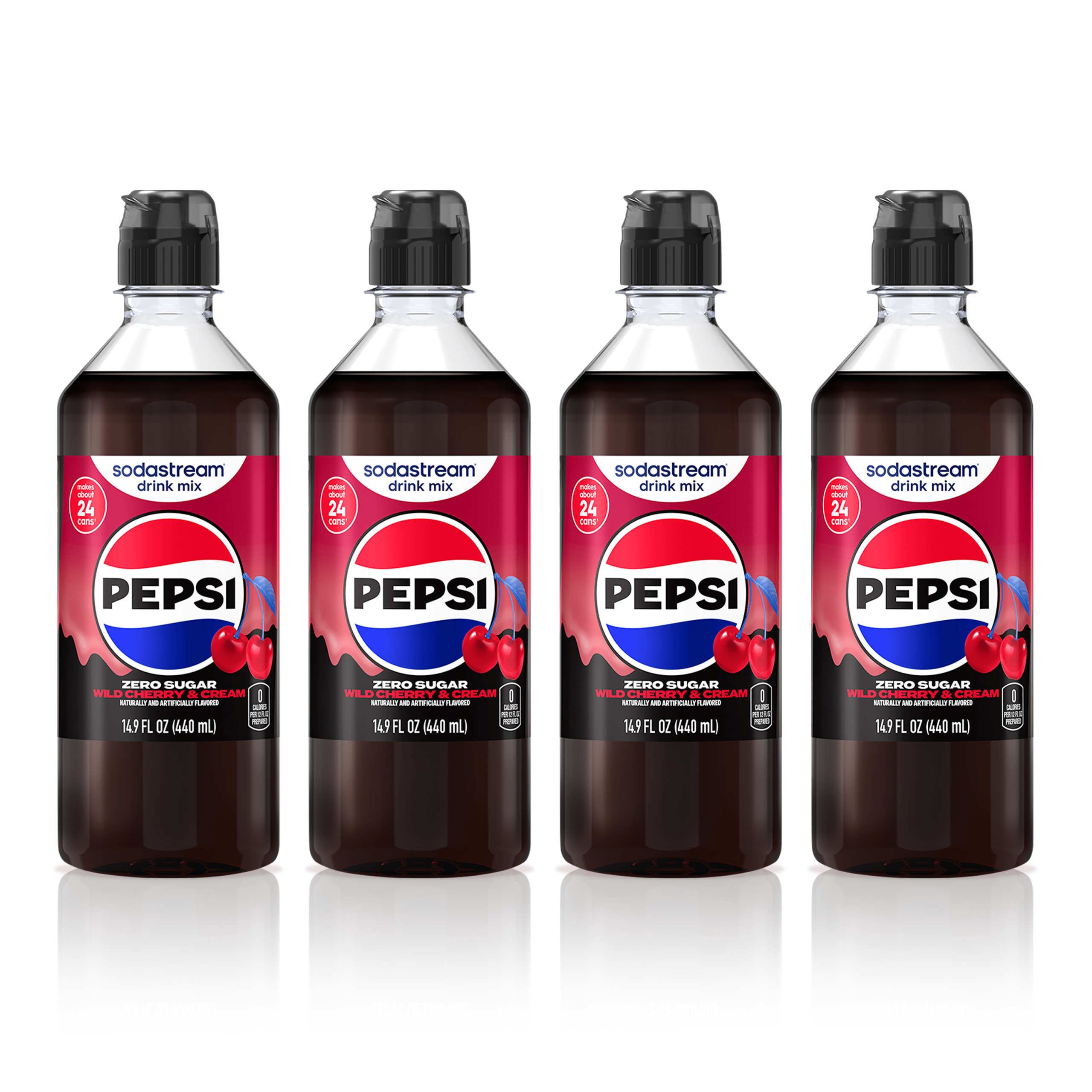 Sodastream Pepsi? Wild Cherry & Cream Zero Sugar 4 Pack Drink Mix 4 x 440ml
