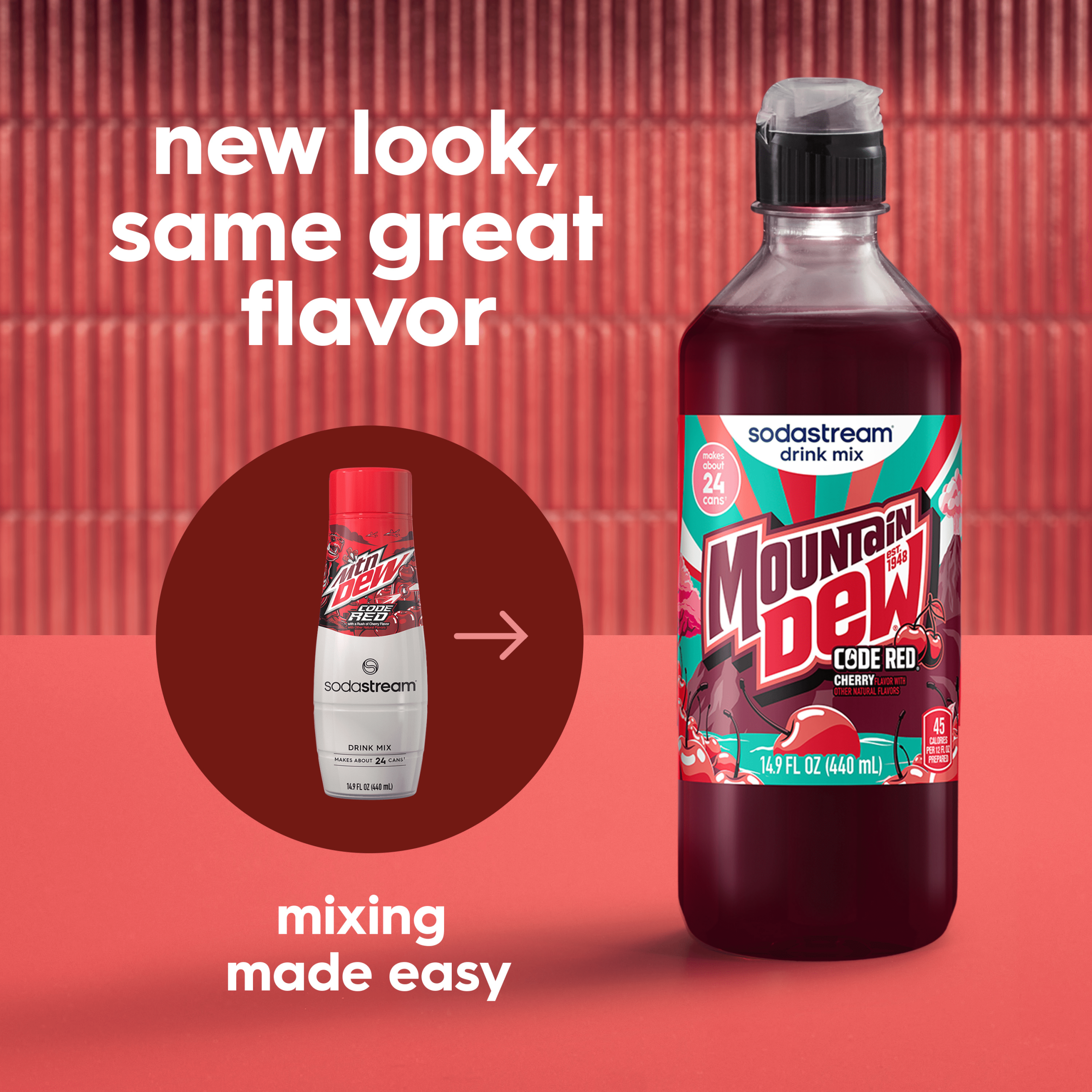 Sodastream MTN DEW Code Red Cherry Drink Mix 4 Pack 440ml - Image 5